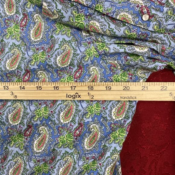 Cremieux Shirt Men Small Paisley Colorful Button Short Slv Flip Cuff NWT - Picture 4 of 10